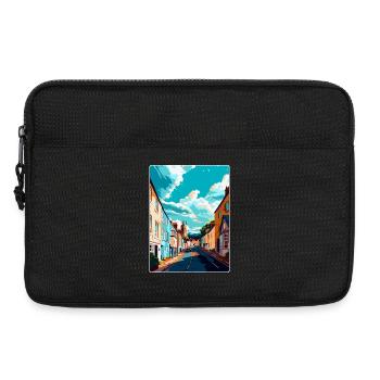 Totnes England Uk Vintage Reise Poster Souvenir - Laptoptasche 13" - Schwarz - Vorne