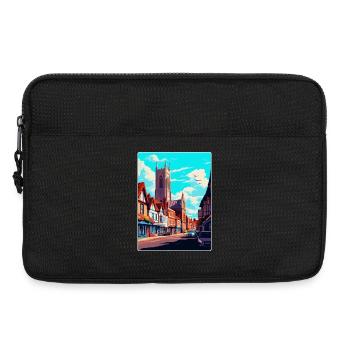 Hereford, England, Vereinigtes Königreich, Vintage, Reiseposter, Souvenir - Laptoptasche 13" - Schwarz - Vorne