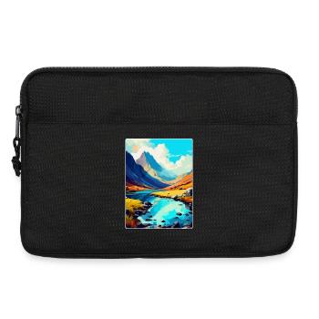 Snowdonia Wales Uk Vintage Reise Poster Souvenir - Laptoptasche 13" - Schwarz - Vorne