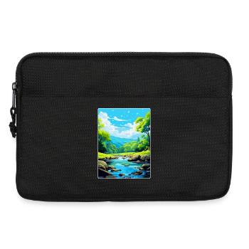 Golitha Falls Angleterre Royaume-Uni Affiche de voyage souvenir - Sacoche pour ordinateur portable 13 pouces - noir - Devant