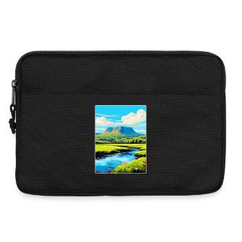 Brecon Beacons Pays de Galles Royaume-Uni Affiche de voyage Souvenir WPA - Sacoche pour ordinateur portable 13 pouces - noir - Devant