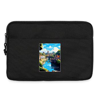 Knaresborough England Uk Travel Poster Souvenir - Laptop bag 13" - black - Front