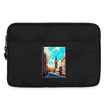 London England Uk Vintage Reise Poster Souvenir - Laptoptasche 13" - Schwarz - Vorne