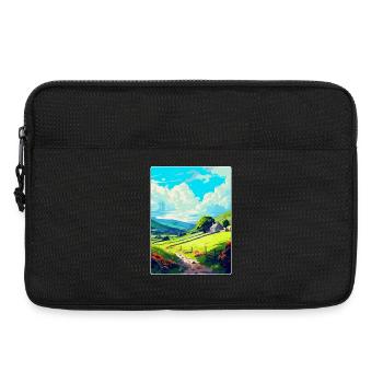 Llanblethian Wales Uk Travel Poster Souvenir WPA - Laptop bag 13" - black - Front