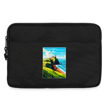 Dunnottar Castle England Uk Reise Poster Souvenir - Laptoptasche 13" - Schwarz - Vorne