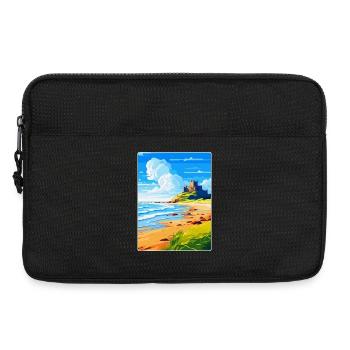 Bamburgh Castle England Uk Reise Poster Souvenir - Laptoptasche 13" - Schwarz - Vorne