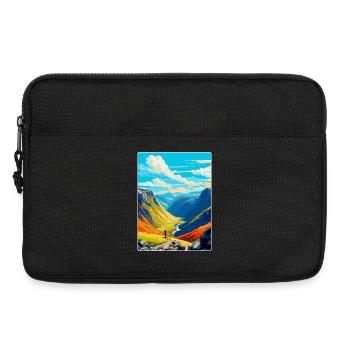 Helvellyn Cumbria Vintage Travel Poster Souvenir - Laptop bag 13" - black - Front