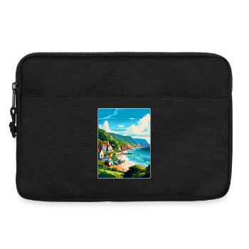 Lynton Lynmouthdevon Travel Poster Souvenir WPA - Laptop bag 13" - black - Front