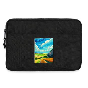 Affiche de voyage souvenir du parc national des South Downs - Sacoche pour ordinateur portable 13 pouces - noir - Devant