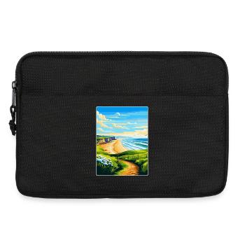 Rhossili Bay Swansea Travel Poster Souvenir WPA - Laptop bag 13" - black - Front