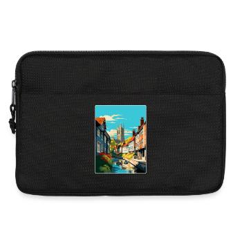 Canterbury England Uk Travel Poster Souvenir WPA - Laptop bag 13" - black - Front