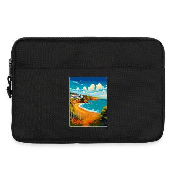 Devon West Country Vintage Travel Poster Souvenir - Laptop bag 13" - black - Front