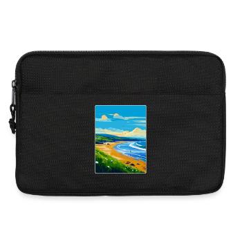 Croyde Beach Devon Vintage Travel Poster Souvenir - Laptop bag 13" - black - Front