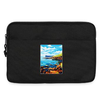 Isle Of Staffa Schottland Vereinigtes Königreich Vintage Reiseposter - Laptoptasche 13" - Schwarz - Vorne
