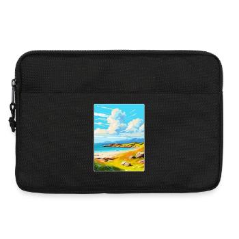 Isle Of Barra Schottland Vereinigtes Königreich Vintage Reiseposter - Laptoptasche 13" - Schwarz - Vorne