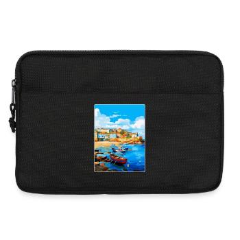 St Ives England Uk Vintage Reiseplakat Souvenir - Laptoptasche 13" - Schwarz - Vorne