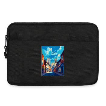 York Angleterre Royaume-Uni Affiche de voyage vintage Souvenir WPA - Sacoche pour ordinateur portable 13 pouces - noir - Devant
