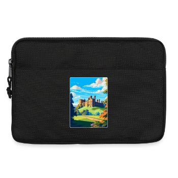 Alnwick Castle England Uk Vintage Reiseposter - Laptoptasche 13" - Schwarz - Vorne