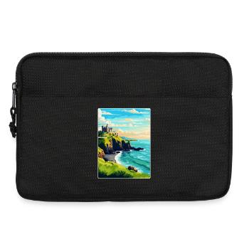 Dunluce Castle Irland Uk Vintage Reiseplakat - Laptoptasche 13" - Schwarz - Vorne
