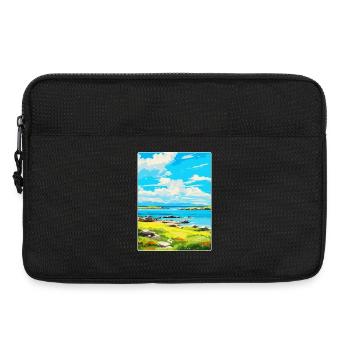 Isle Of Gigha Schottland UK Vintage Reiseposter - Laptoptasche 13" - Schwarz - Vorne