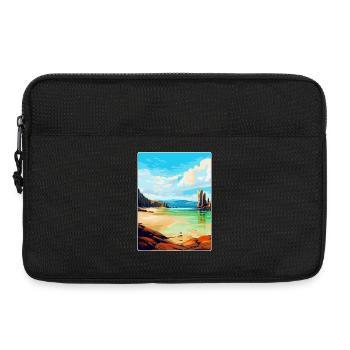 Isle Of Lewis Schottland Vereinigtes Königreich Vintage Reiseposter - Laptoptasche 13" - Schwarz - Vorne