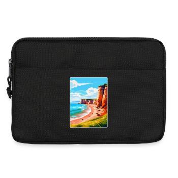 Torquay Cliffs England Uk Vintage Reiseposter - Laptoptasche 13" - Schwarz - Vorne