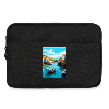 Port Issac England Uk Vintage Reiseposter WPA - Laptoptasche 13" - Schwarz - Vorne