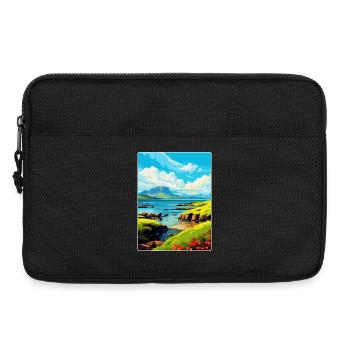 Isle Of Eigg Schottland Vereinigtes Königreich Vintage Reiseposter WPA - Laptoptasche 13" - Schwarz - Vorne