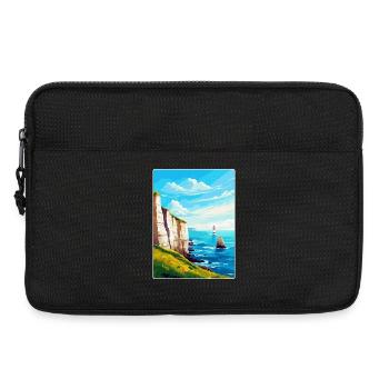 Beachy Head Sussex Vintage Reiseposter Souvenir - Laptoptasche 13" - Schwarz - Vorne
