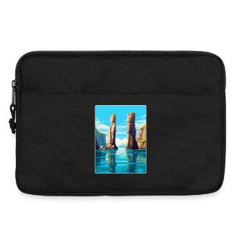 Stack Rocks Pembrokeshire Vintage Reiseposter - Laptoptasche 13" - Schwarz - Vorne