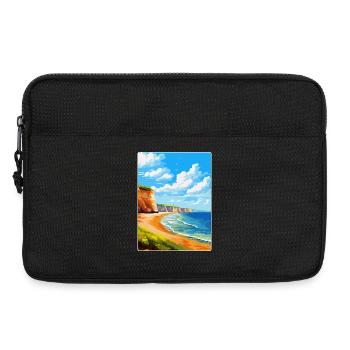 Torquay Cliffs England Uk Vintage Reiseposter - Laptoptasche 13" - Schwarz - Vorne