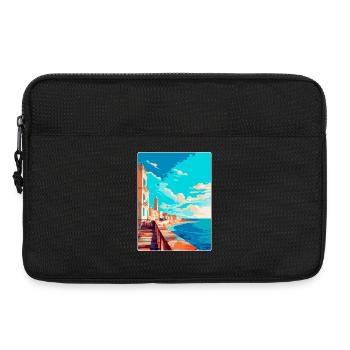 Cadix Espagne Affiche de voyage vintage WPA Art Souvenir - Sacoche pour ordinateur portable 13 pouces - noir - Devant