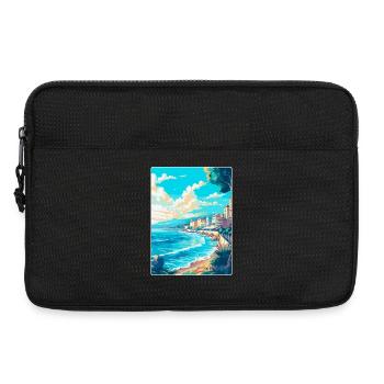 Nizza Frankreich Vintage Reiseplakat WPA Kunst Souvenir - Laptoptasche 13" - Schwarz - Vorne