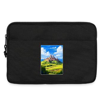 Carcassonn Frankreich Vintage Reiseplakat Souvenir - Laptoptasche 13" - Schwarz - Vorne