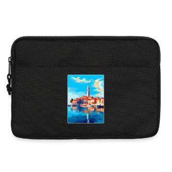 Vodice Kroatien Vintage Reiseplakat Souvenir WPA - Laptoptasche 13" - Schwarz - Vorne