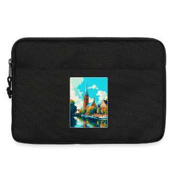 Affiche de voyage vintage de Lübeck Allemagne Souvenir WPA - Sacoche pour ordinateur portable 13 pouces - noir - Devant