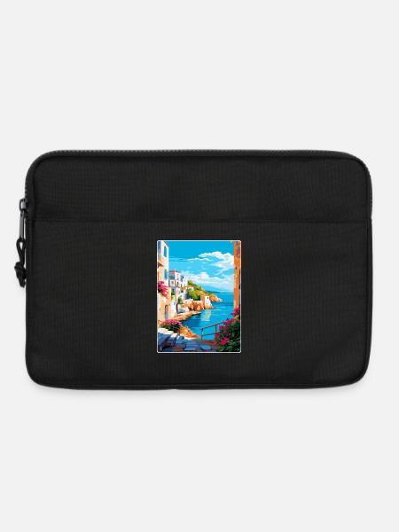 Rhodos Griechenland Vintage Reiseplakat WPA Souvenir - Laptoptasche 13" - Schwarz