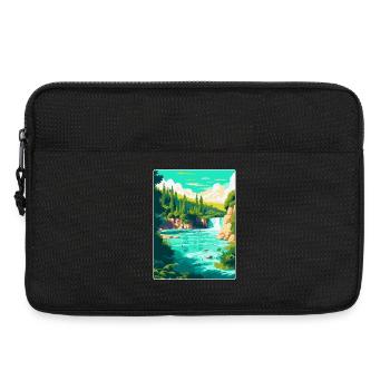 Krka Nationalpark Kroatien Vintage Reiseplakat - Laptoptasche 13" - Schwarz - Vorne