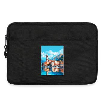 Kotor Montenegro Vintage Reiseplakat Souvenir - Laptoptasche 13" - Schwarz - Vorne