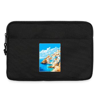 Karpathos Grèce Affiche de voyage vintage souvenir - Sacoche pour ordinateur portable 13 pouces - noir - Devant