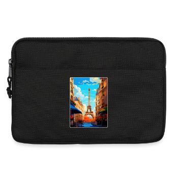 Paris Frankreich Vintage Reiseposter WPA Souvenir - Laptoptasche 13" - Schwarz - Vorne