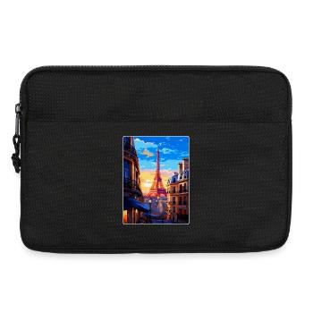 Paris Frankreich Vintage Reiseposter WPA Souvenir - Laptoptasche 13" - Schwarz - Vorne