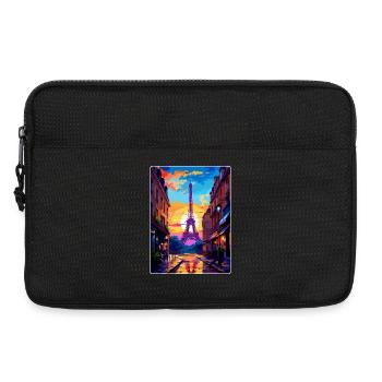 Paris Frankreich Vintage Reiseposter WPA Souvenir - Laptoptasche 13" - Schwarz - Vorne