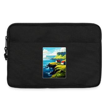 Färöer Insel Dänemark Vintage Reise Poster WPA Kunst - Laptoptasche 13" - Schwarz - Vorne