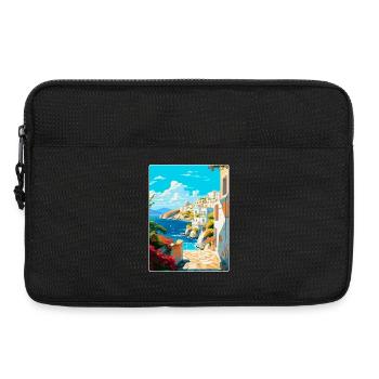 Milos Grèce Vintage Affiche de voyage WPA Souvenir - Sacoche pour ordinateur portable 13 pouces - noir - Devant