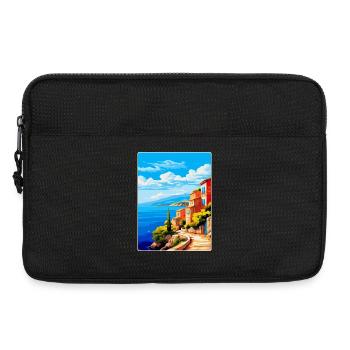 Korfu Griechenland Vintage Reiseplakat WPA Souvenir - Laptoptasche 13" - Schwarz - Vorne