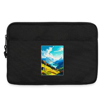 Stanserhorn Suisse Affiche de voyage vintage WPA - Sacoche pour ordinateur portable 13 pouces - noir - Devant
