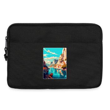Omis Kroatien Vintage Reiseplakat WPA Souvenir - Laptoptasche 13" - Schwarz - Vorne