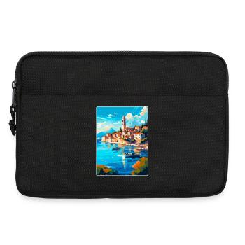 Korcula Kroatien Vintage Reiseplakat Souvenir WPA - Laptoptasche 13" - Schwarz - Vorne