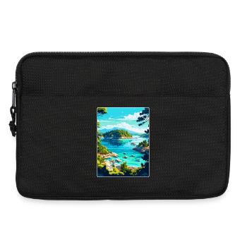 Mljet Nationalpark Kroatien Vintage Reiseplakat - Laptoptasche 13" - Schwarz - Vorne